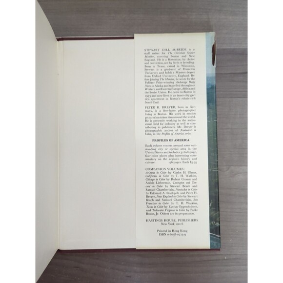 Boston in Color Profiles of America Stewart Dill McBride 1977 HC First edition - Picture 7 of 7